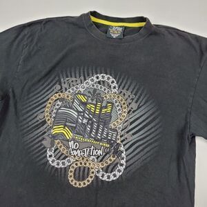 Vintage Y2K Mecca USA Shirt T Shirt Sz XL Men Hip Hop Gold Chains Double Sided